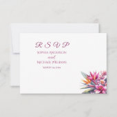 Waterverf Tropical Bliss-RSVP-Wedding- Briefkaart (Voorkant)