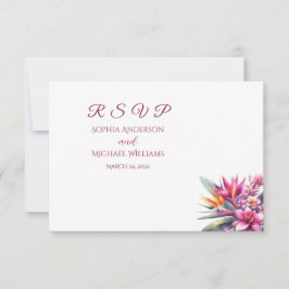 Waterverf Tropical Bliss-RSVP-Wedding- Briefkaart