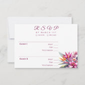 Waterverf Tropical Bliss-RSVP-Wedding- Briefkaart (Achterkant)
