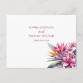 Waterverf Tropical Bliss-RSVP-Wedding- Briefkaart (Voorkant)