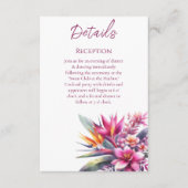 Waterverf Tropical Bliss-Wedding Details- Informatiekaartje (Voorkant)