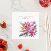 Waterverf Tropical Bliss-Wedding- Servetten (Insitu)