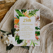 waterverf Tropical Bloemen Trouwdag Kaart