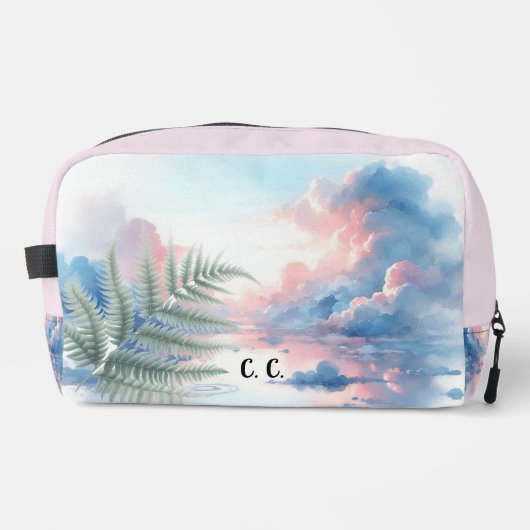 Waterverf Tropical Fern Accessoire Pouch Toilettasje (Voorkant)