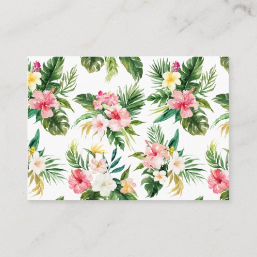 Waterverf Tropical Flowers Book Request Kaart (Achterkant)