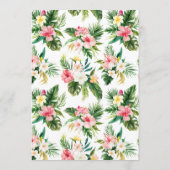 Waterverf Tropical Flowers Garland Afstuderen Advieskaart (Achterkant)