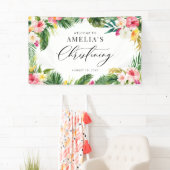 Waterverf Tropical Flowers Lijst doop Spandoek (Insitu)