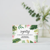 Waterverf Tropical Flowers Lijst Registry Kaart I (Staand voorkant)