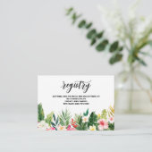 Waterverf Tropical Flowers Lijst Registry Kaart II (Staand voorkant)