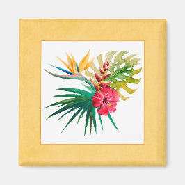 Waterverf Tropical Flowers Magnet