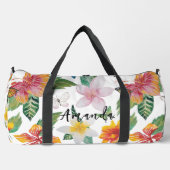 Waterverf Tropical Flowers Pattern Gepersonaliseer Plunjezak (Voorkant)