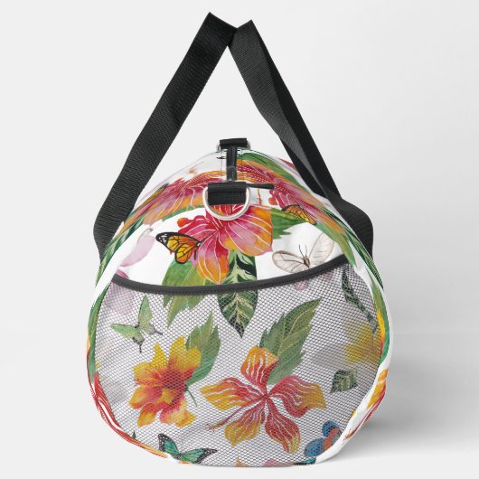 Waterverf Tropical Flowers Pattern Gepersonaliseer Plunjezak (Rechts)