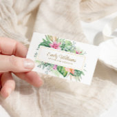 Waterverf Tropical Flowers Visitekaartje