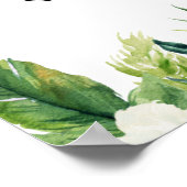 Waterverf Tropical Flowers Vrijgezellenfeest Welko Poster (Hoek)