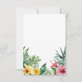 Waterverf Tropical Flowers Wedding RSVP (Achterkant)