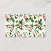 Waterverf Tropical Flowers Zomer RSVP Details Informatiekaartje (Achterkant)