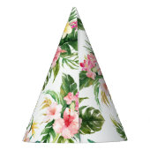 Waterverf Tropical Flowers Zomerfeest Petten Feesthoedjes (Achterkant)