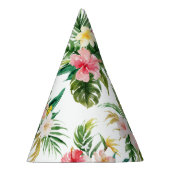 Waterverf Tropical Flowers Zomerfeest Petten Feesthoedjes (Rechts)