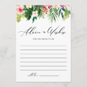 Waterverf Tropical Garland Vrijgezellenfeest Advieskaart (Voorkant)