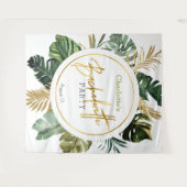 Waterverf Tropical Gold Bachelorette achtergrond Wandkleed (Voorkant (horizontaal))