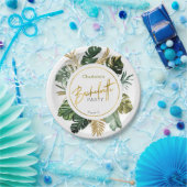Waterverf Tropical Gold Foil Bachelorette Papieren Bordje (Feest)