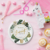 Waterverf Tropical Gold Foil Bachelorette Papieren Bordje (Feest)