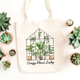 Waterverf Tropical House Plant Quote Tote Bag