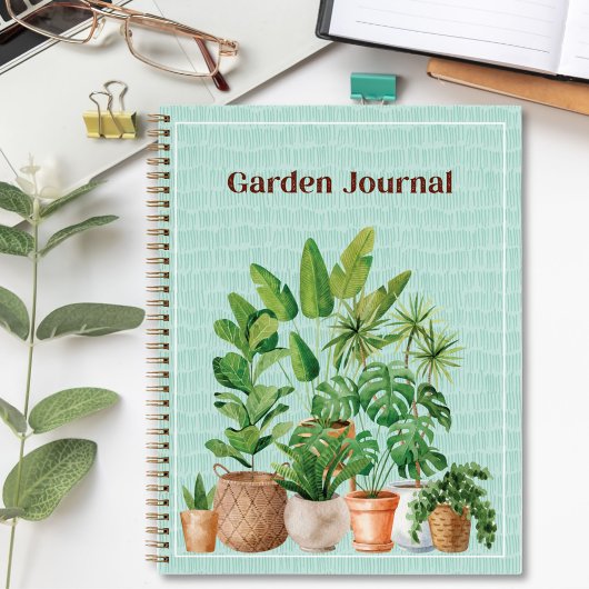 Waterverf Tropical Houseplant Garden Journal Notitieboek