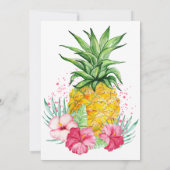 Waterverf Tropical Hula Verjaardagsuitnodiging Kaart (Achterkant)