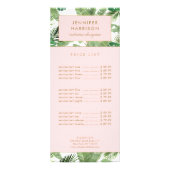 Waterverf Tropical Leaves Pattern Rack Kaart (Voorkant)