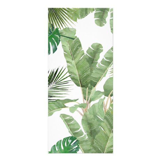 Waterverf Tropical Leaves Pattern Rack Kaart (Achterkant)