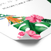 Waterverf tropical - liefde is zoet Neem een trakt Poster (Hoek)