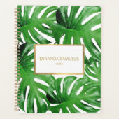 Waterverf Tropical Monstera verlaat afspraak Planner (Voorkant)