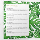 Waterverf Tropical Monstera verlaat brochure Drieluik Kaart (Binnenzijde eerst)