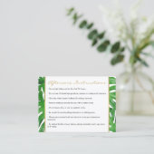 Waterverf Tropical Monstera verlaat nazorg Kaart Visitekaartje (Staand voorkant)