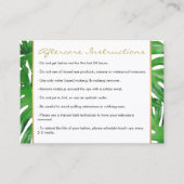 Waterverf Tropical Monstera verlaat nazorg Kaart Visitekaartje (Voorkant)