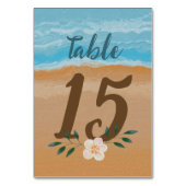 Waterverf Tropical Ocean Beach Bruiloft Kaart (Voorkant)