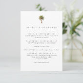 Waterverf tropical palm tree SCHEMA VAN EVENEMENTE Kaart (Staand voorkant)