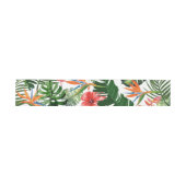 Waterverf Tropical Pattern Invitation Belly Band Uitnodigingen Wikkel (Vlak)