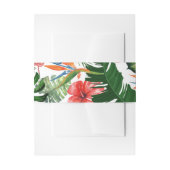 Waterverf Tropical Pattern Invitation Belly Band Uitnodigingen Wikkel (Voorkant Voorbeeld)