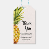 Waterverf Tropical Pineapple Baby shower Cadeaulabel (Voorkant)