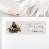 Waterverf Tropical Safari Oerwoud Lion Etiket (Insitu)