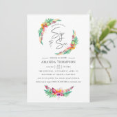 Waterverf Tropical Summer Beach Sip en See Kaart (Staand voorkant)