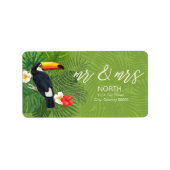Waterverf Tropical Toucan Mr en Mrs Green ID577 Etiket (Voorkant)
