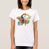 Waterverf Tropical Toucan T-shirt (Voorkant)