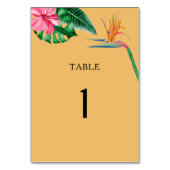 Waterverf Tropical - Trouwtafel nummer Kaart (Achterkant)