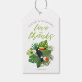 Waterverf Tropical Wedding Bedankt Green ID577 Cadeaulabel (Voorkant)
