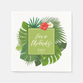 Waterverf Tropical Wedding Bedankt Green V2 ID577 Servet (Voorkant)