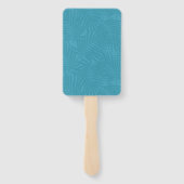 Waterverf Tropical Wedding Ceremony Blauwgroen ID5 Handwaaier (Achterkant)