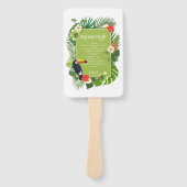 Waterverf Tropical Wedding Ceremony Green ID577 Handwaaier (Voorkant)